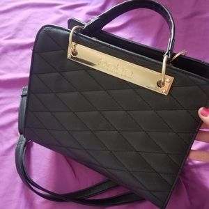 Bebe Purse in Black with Gold Chain